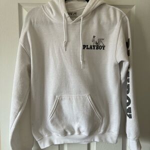 Playboy White Hoodie Sweater for Men